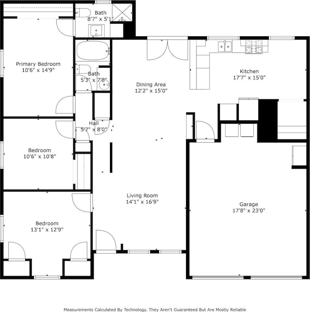 1017 Meadowbrook Dr, Grapevine, TX 76051 - floor plan / room layout