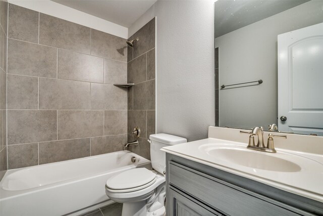 344 Redstone Dr, Sunnyvale, TX 75182 - bathroom with vanity, toilet, and shower / bath combination