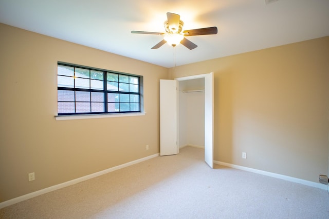 812 Crestline Dr, Mexia, TX 76667 - unfurnished bedroom with light carpet, baseboards, and ceiling fan