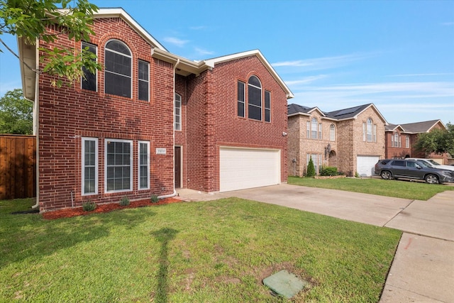 5919 Wisdom Creek Dr, Dallas, TX 75249 - traditional-style home featuring brick siding, a garage, and concrete driveway