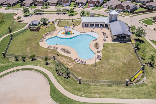2409 Buelingo Ln, Fort Worth, TX 76131 - aerial perspective of suburban area featuring a pool area