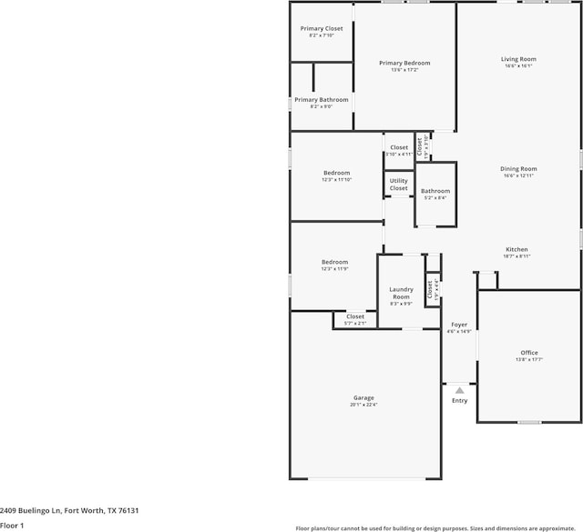 2409 Buelingo Ln, Fort Worth, TX 76131 - room layout