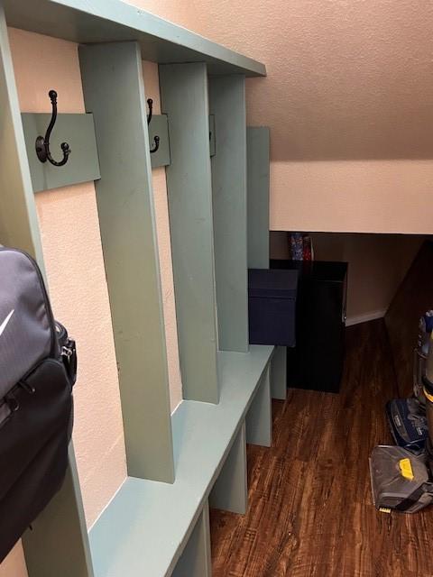 1275 Calistoga Dr, Rockwall, TX 75087 - mudroom featuring dark wood-style floors