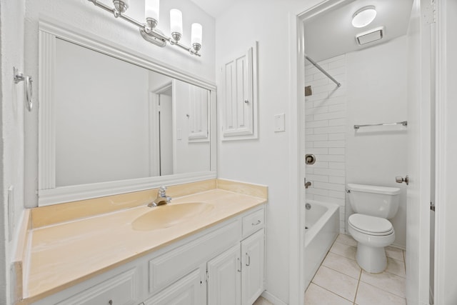 333 Melrose Dr Unit 35B, Richardson, TX 75080 - full bathroom with vanity, toilet, tile patterned flooring, and tub / shower combination