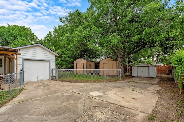 3532 Haltom Rd, Haltom City, TX 76117 - garage with a storage unit and concrete driveway