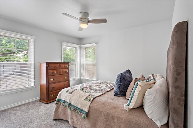 3532 Haltom Rd, Haltom City, TX 76117 - bedroom with multiple windows, carpet floors, baseboards, and a ceiling fan
