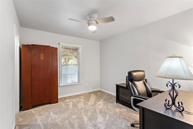 3532 Haltom Rd, Haltom City, TX 76117 - office space featuring a ceiling fan, carpet, and baseboards