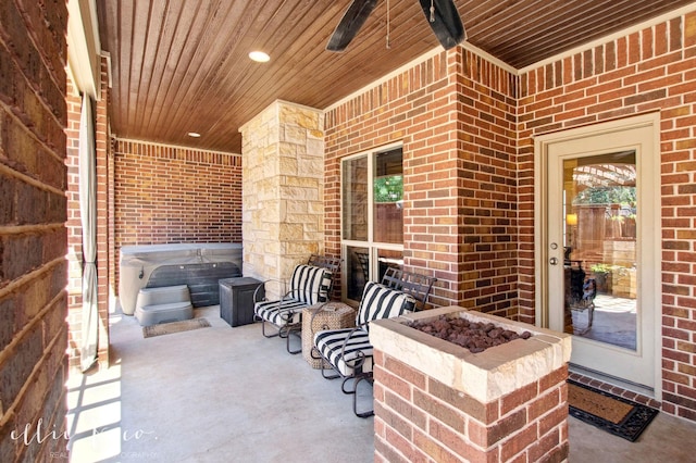 2409 Lynbrook Dr, Abilene, TX 79606 - view of patio featuring a hot tub