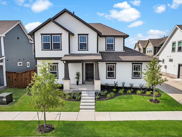 13333 Hedgebrook Pl, Fort Worth, TX 76008 - craftsman-style house featuring roof with shingles and covered porch