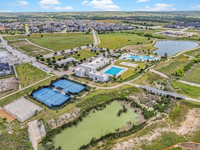 13333 Hedgebrook Pl, Fort Worth, TX 76008 - aerial view of residential area with a large body of water and a pool