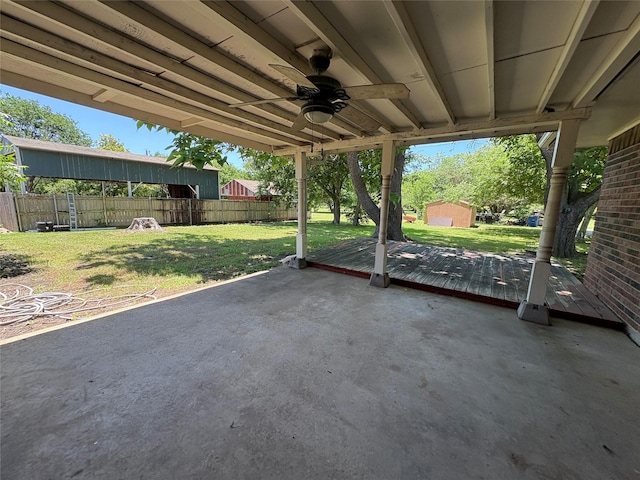 327 Shadowwood Trl, Ovilla, TX 75154 - view of patio featuring a ceiling fan