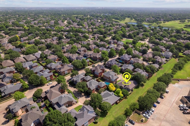 2608 Dunbar Dr, Mckinney, TX 75072 - aerial view of residential area featuring a nearby body of water