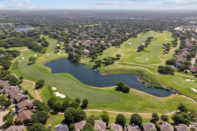 2608 Dunbar Dr, Mckinney, TX 75072 - aerial view of residential area with a large body of water and a golf club