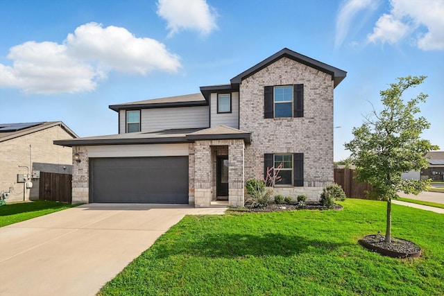 6112 Fire Water Dr, Fort Worth, TX 76179 - view of front of property featuring concrete driveway, brick siding, and a garage