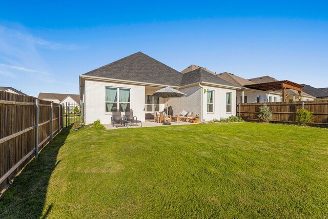 233 Observation Dr N, Aledo, TX 76008 - rear view of property with a patio, brick siding, and a shingled roof