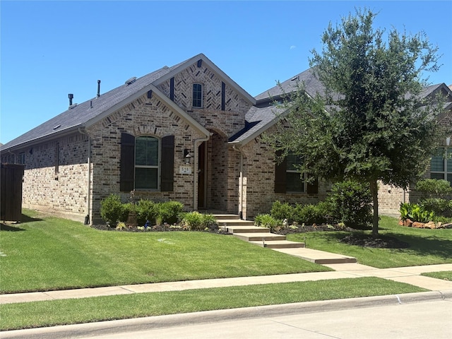 516 Gibbons Creek Trl, Mckinney, TX 75071 - view of front facade with a front lawn and brick siding