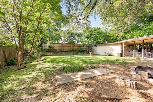 6455 Waverly Way, Fort Worth, TX 76116 - view of yard featuring a fire pit