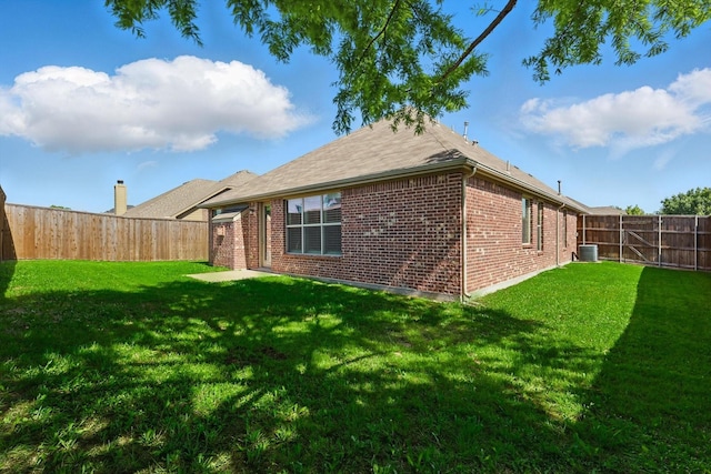 7802 Lindsey Dr, Rowlett, TX 75088 - rear view of property featuring brick siding and cooling unit