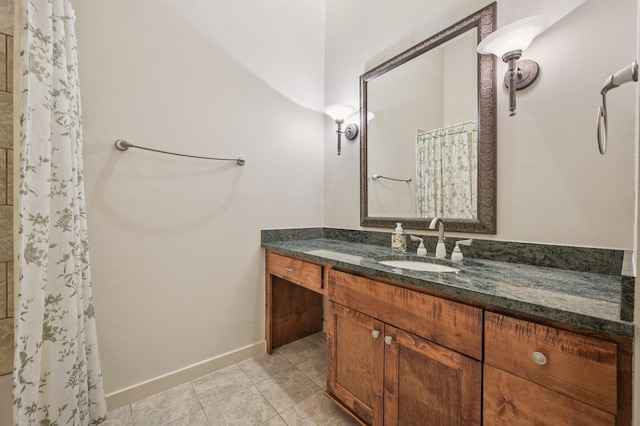 1 Hamper Ct, Trophy Club, TX 76262 - bathroom featuring vanity, tile patterned floors, and baseboards
