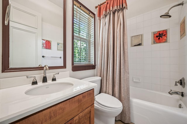 1 Hamper Ct, Trophy Club, TX 76262 - full bath with toilet, vanity, and shower / bath combination with curtain