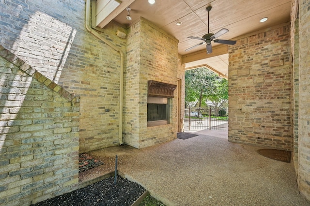 1 Hamper Ct, Trophy Club, TX 76262 - view of patio featuring a ceiling fan and a gate