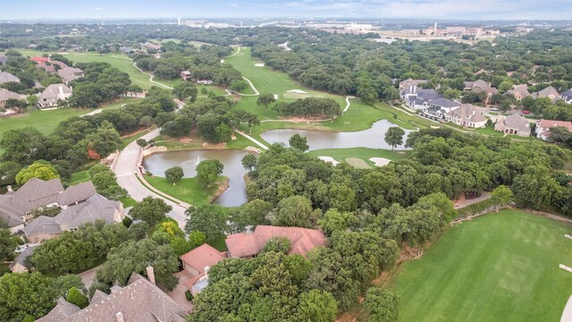 1 Hamper Ct, Trophy Club, TX 76262 - aerial overview of property's location with nearby suburban area, a nearby body of water, a golf club, and a tree filled landscape