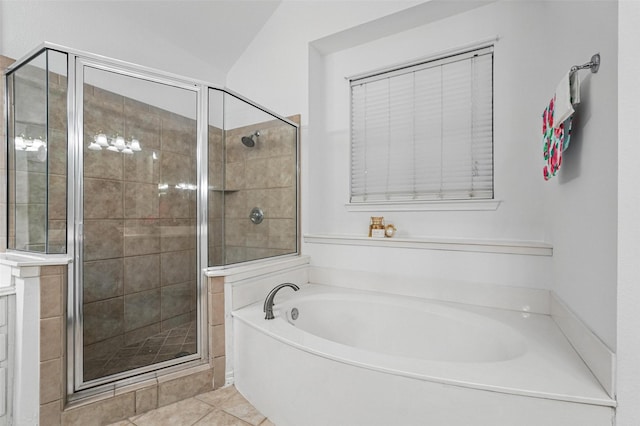 7602 Bridge Water Cir, Frisco, TX 75034 - full bath featuring a shower stall, a garden tub, and tile patterned floors