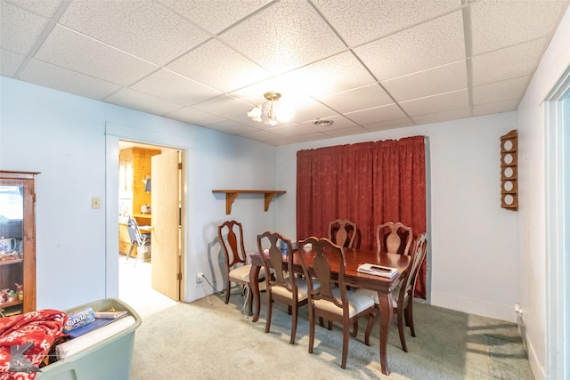1541 S 9th St, Abilene, TX 79602 - dining area featuring a drop ceiling and carpet floors
