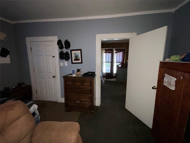 1008 Church St, Sulphur Springs, TX 75482 - carpeted bedroom featuring crown molding
