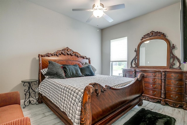 1305 Crown Valley Dr, Weatherford, TX 76087 - bedroom with wood finished floors and ceiling fan