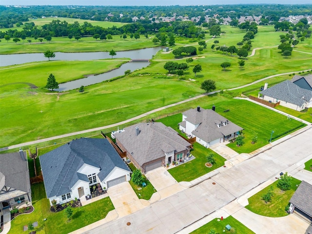 1305 Crown Valley Dr, Weatherford, TX 76087 - aerial view of residential area featuring a large body of water and a local golf course
