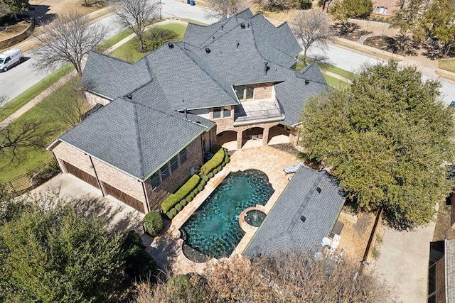 705 Love Henry Ct, Southlake, TX 76092 - view from above of property with a pool