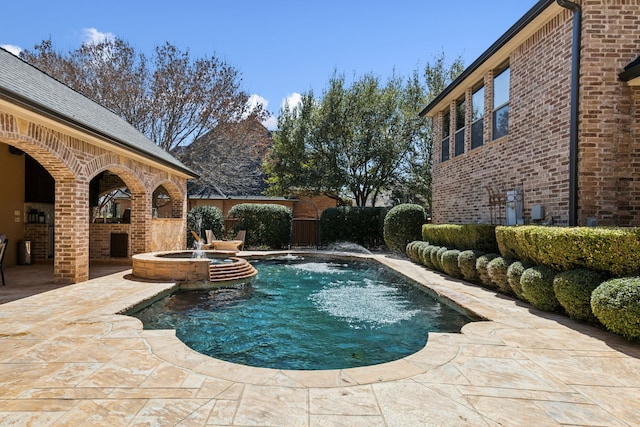 705 Love Henry Ct, Southlake, TX 76092 - view of swimming pool with a pool with connected hot tub and a patio area