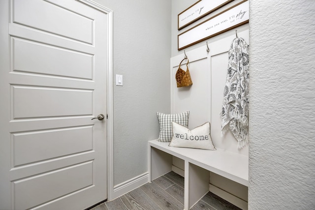 1008 Myers Park Trl, Roanoke, TX 76262 - mudroom featuring wood finished floors and baseboards