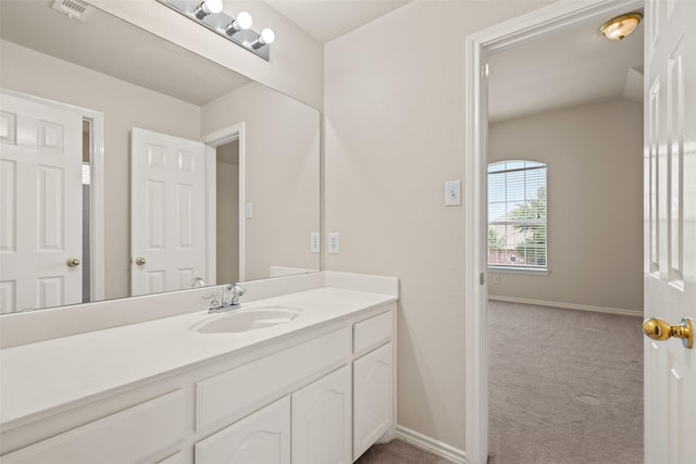 1117 Ruby St, Plano, TX 75094 - bathroom with baseboards and vanity