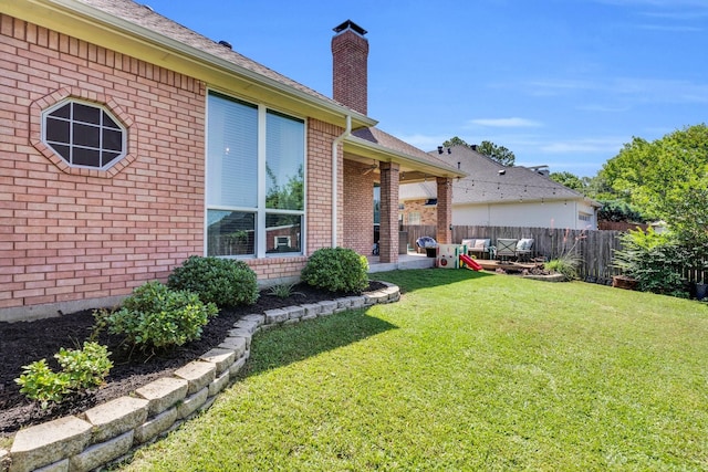 1107 Shoreview Dr, Ennis, TX 75119 - view of yard with a patio area