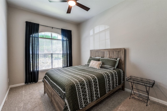 1719 Wheatberry Ln, Allen, TX 75002 - carpeted bedroom with baseboards and a ceiling fan