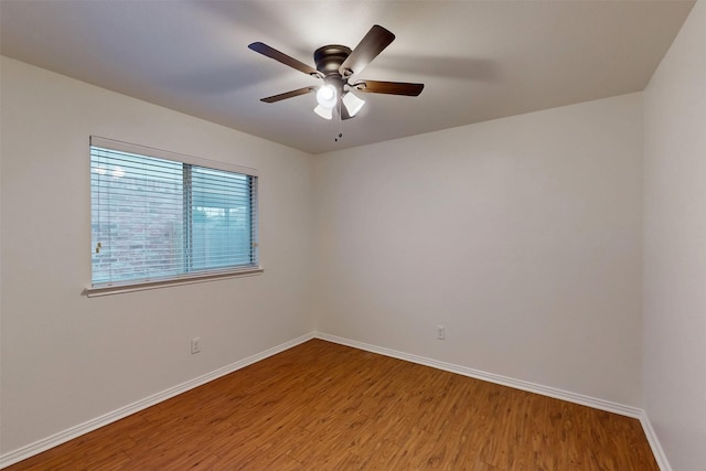 637 Stirrup Bar Dr, Fort Worth, TX 76179 - spare room featuring wood finished floors, baseboards, and a ceiling fan