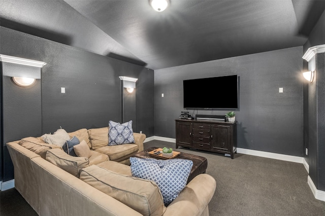 2749 Casa Grande Way, Celina, TX 75009 - carpeted living area featuring lofted ceiling and baseboards