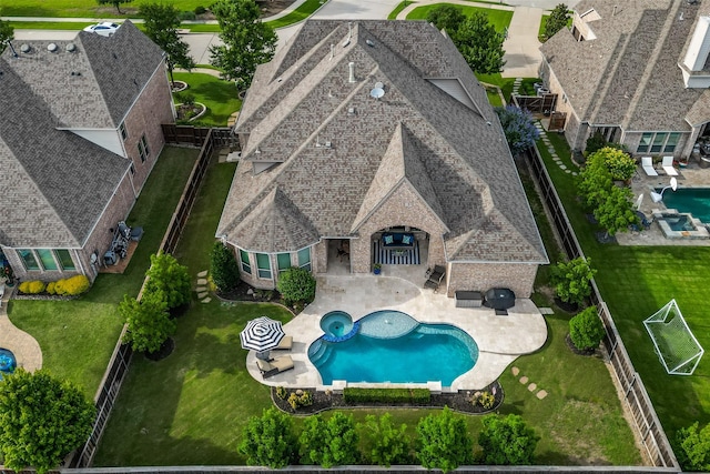 2749 Casa Grande Way, Celina, TX 75009 - aerial view of property and surrounding area featuring a pool area