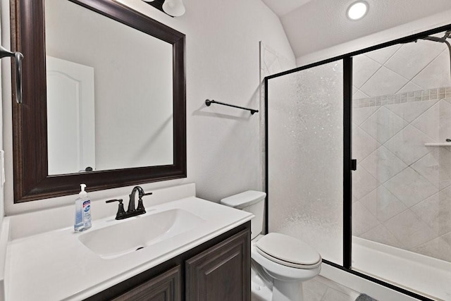 914 Park Vista Dr, Justin, TX 76247 - full bath with a stall shower, vanity, and toilet