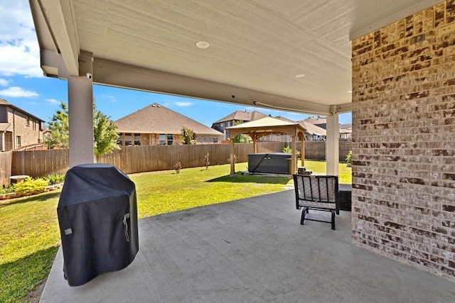 914 Park Vista Dr, Justin, TX 76247 - view of patio / terrace featuring a hot tub