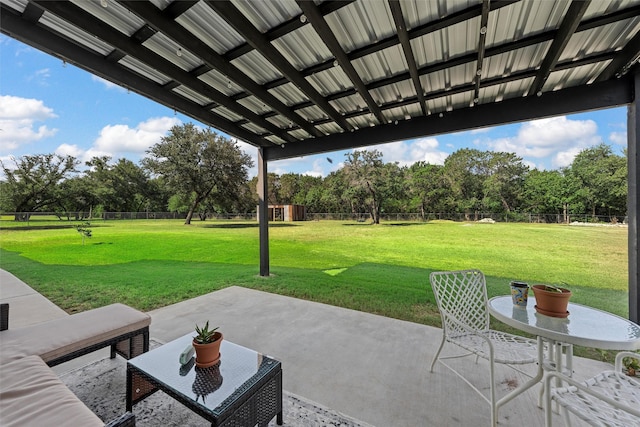 173 Cedar Ridge Dr, China Spring, TX 76633 - view of patio / terrace featuring view of scattered trees