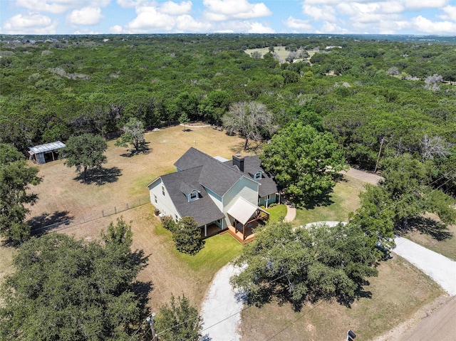 173 Cedar Ridge Dr, China Spring, TX 76633 - view from above of property with a forest