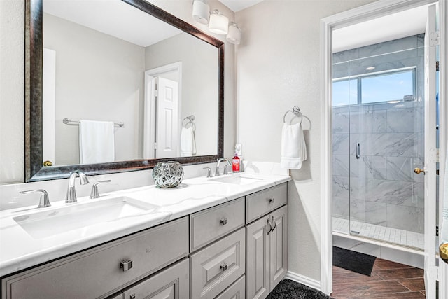 4518 Park Meadow Ct, Garland, TX 75043 - full bath with a stall shower and double vanity