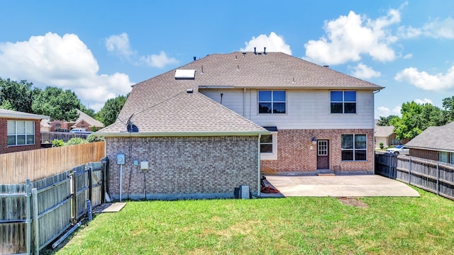 4518 Park Meadow Ct, Garland, TX 75043 - rear view of property with a patio area, brick siding, and a shingled roof