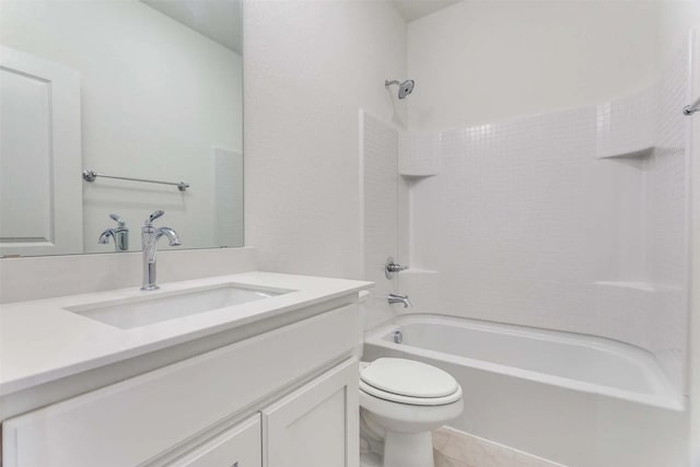 2316 Glasgow Way, Denton, TX 76207 - full bath featuring toilet, bathing tub / shower combination, vanity, and tile patterned flooring