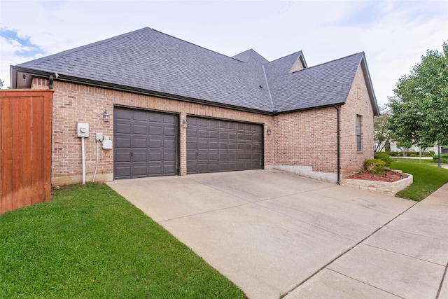 1121 Riverwalk Ct, Colleyville, TX 76034 - view of property exterior featuring roof with shingles, driveway, brick siding, and an attached garage