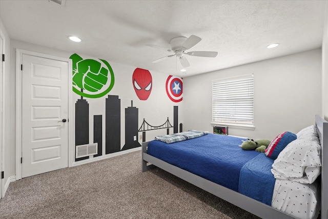 12212 Ridgefair Pl, Farmers Branch, TX 75234 - bedroom featuring carpet, recessed lighting, ceiling fan, and baseboards