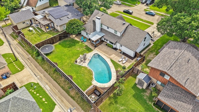 12212 Ridgefair Pl, Farmers Branch, TX 75234 - aerial view of residential area with a pool area